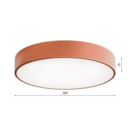Loftlampe med bevægelses- og skumringssensor CLEO 4xE27/24W/230V Ø 50 cm kobberfarvet