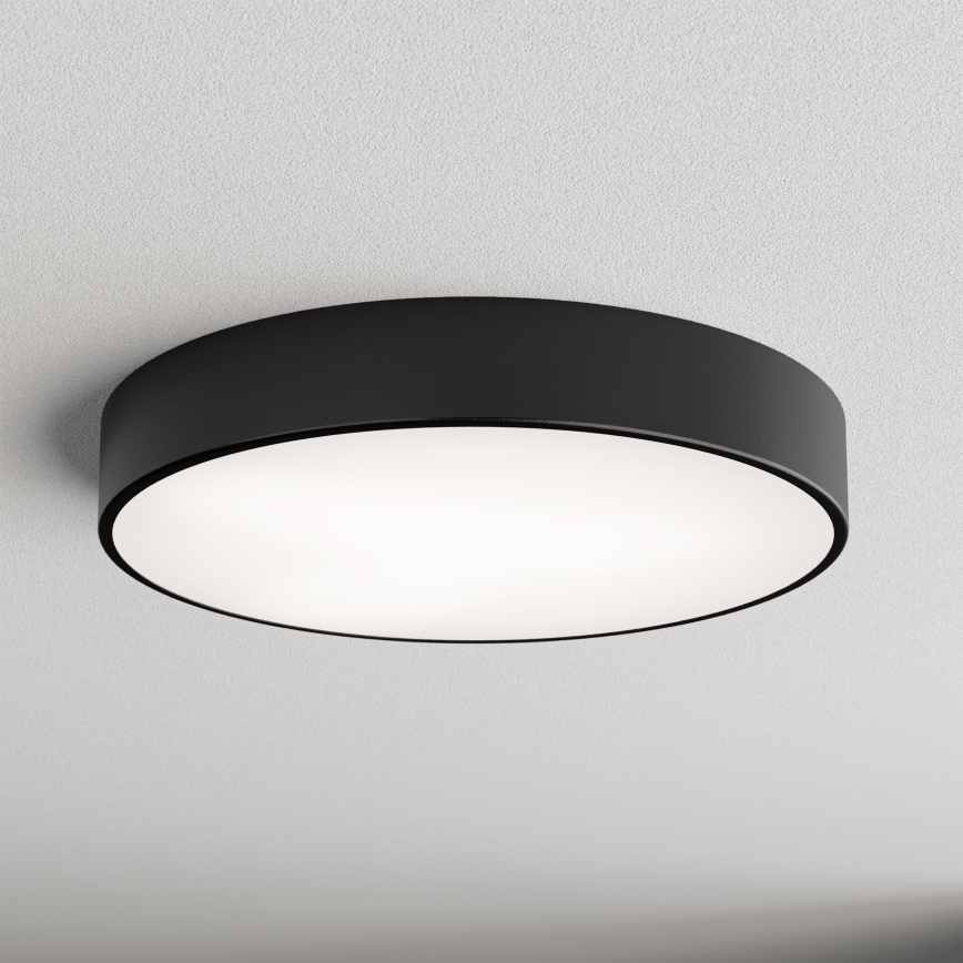Loftlampe med bevægelses- og skumringssensor CLEO 4xE27/24W/230V Ø 50 cm sort