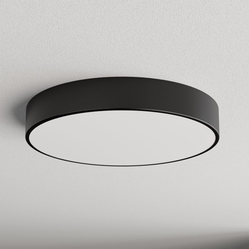 Loftlampe med bevægelses- og skumringssensor CLEO 4xE27/24W/230V Ø 50 cm sort