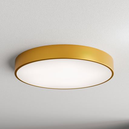 Loftlampe med bevægelses- og skumringssensor CLEO 5xE27/24W/230V Ø 60 cm guld