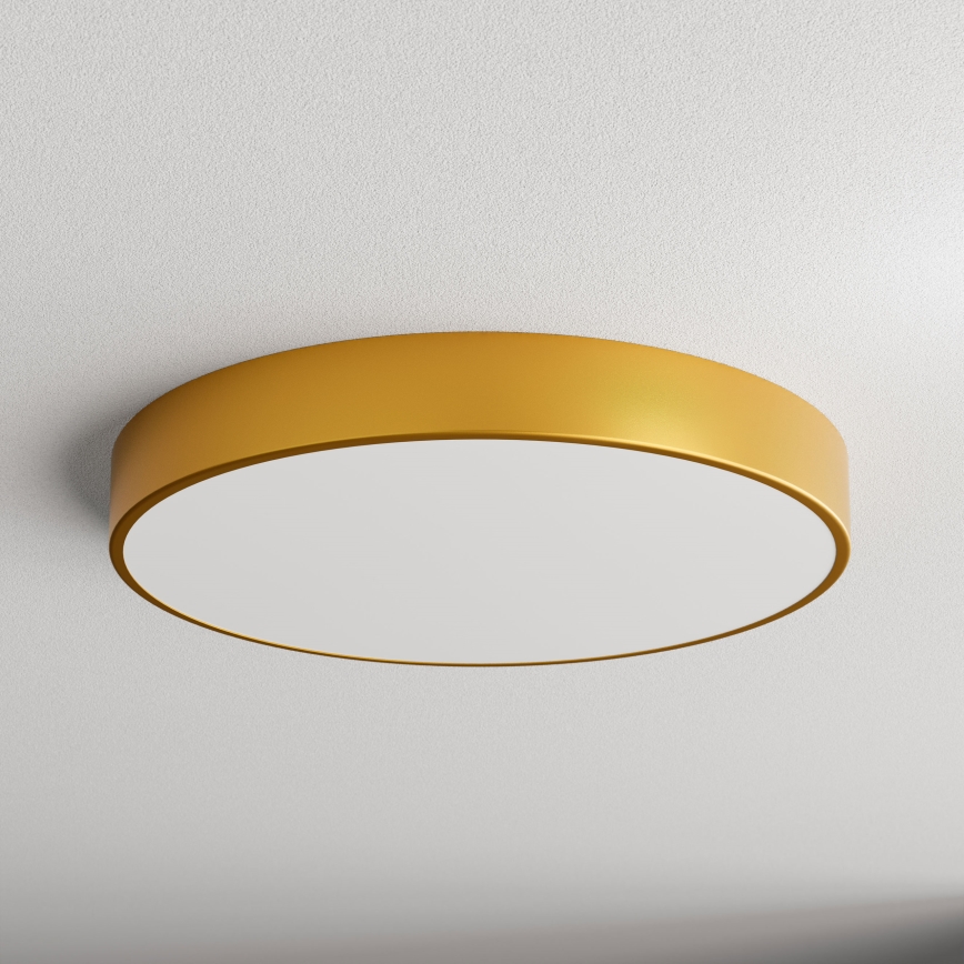 Loftlampe med bevægelses- og skumringssensor CLEO 5xE27/24W/230V Ø 60 cm guld