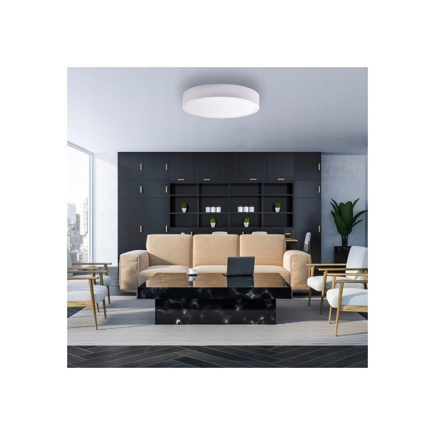 Loftlampe CLEO med bevægelses- og skumringssensor 5xE27/24W/230V Ø 60 cm hvid