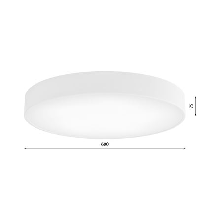 Loftlampe CLEO med bevægelses- og skumringssensor 5xE27/24W/230V Ø 60 cm hvid