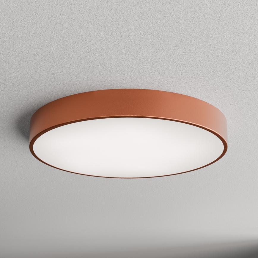 Loftlampe med bevægelses- og skumringssensor CLEO 5xE27/24W/230V Ø 60 cm kobberfarvet