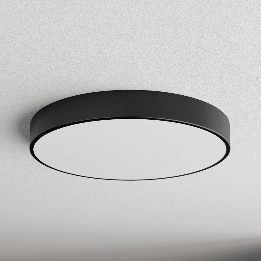 Loftlampe med bevægelses- og skumringssensor CLEO 5xE27/24W/230V Ø 60 cm sort