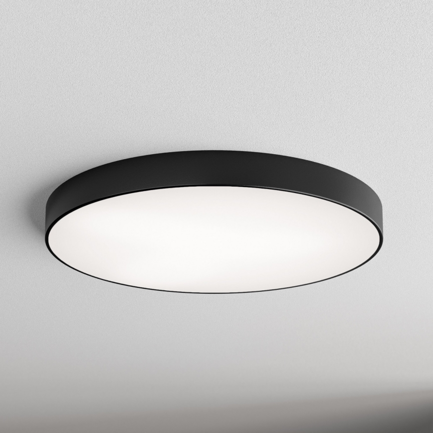 Loftlampe med bevægelses- og skumringssensor CLEO 6xE27/24W/230V Ø 80 cm sort