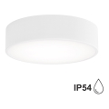 Loftlampe med sensor til badeværelse CLEO 2xE27/24W/230V diam. 30 cm hvid IP54