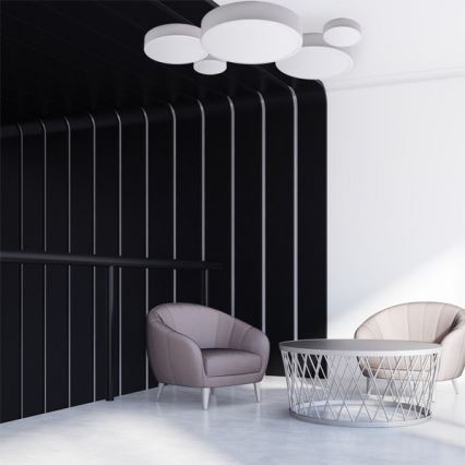 Loftlampe med sensor til badeværelse CLEO 3xE27/24W/230V diam. 40 cm hvid IP54