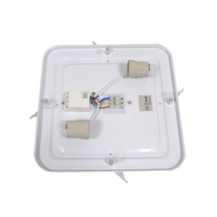 Loftlampe med sensor WILTON 2xE27/60W/230V 33x33 cm antracit