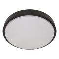 Loftlampe med sensor WILTON 2xE27/60W/230V Ø 33 cm sort