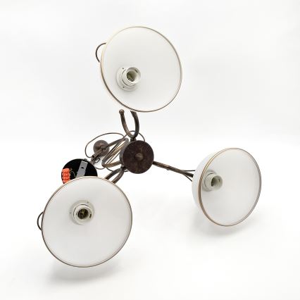 Loftlampe med stang COBRA 3xE27/60W/230V bronze/patina