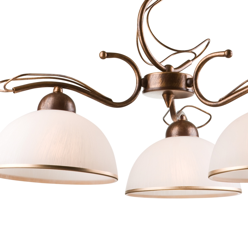 Loftlampe med stang COBRA 3xE27/60W/230V bronze/patina
