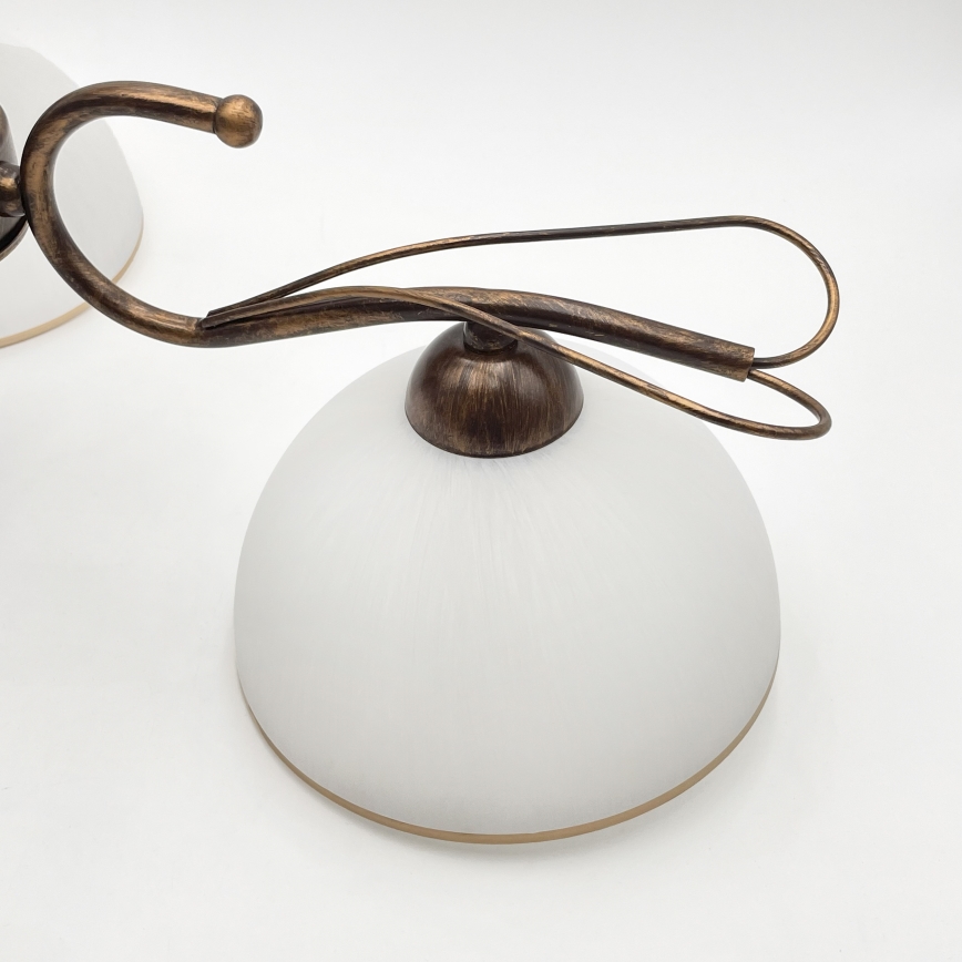 Loftlampe med stang COBRA 3xE27/60W/230V bronze/patina