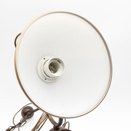 Loftlampe med stang COBRA 3xE27/60W/230V bronze/patina