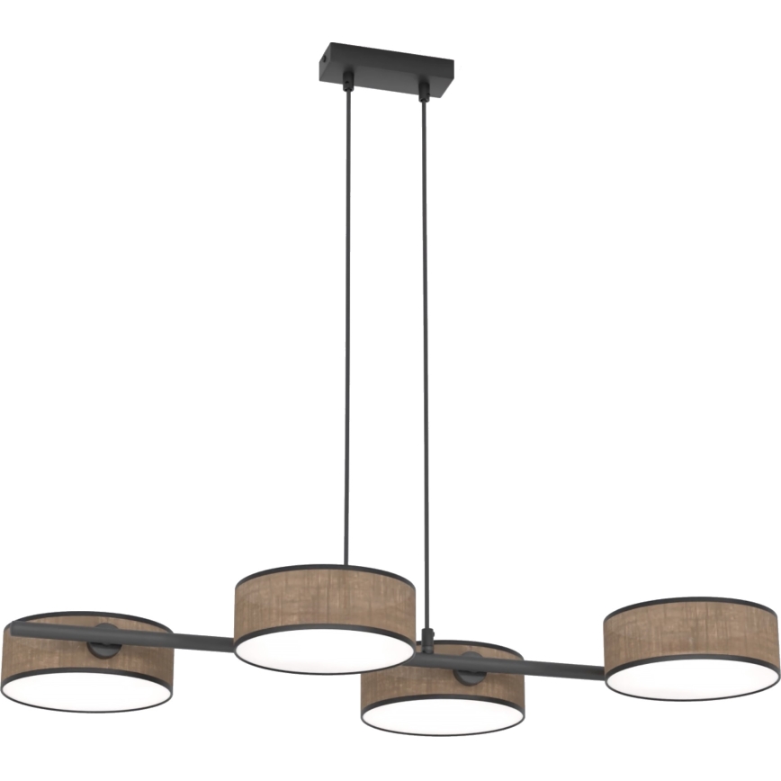 Loftlampe med wireophæng DRUMZ 4xE14/10W/230V brun