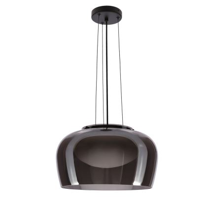 Loftlampe med wireophæng INSIEME 1xGX53/10W/230V Ø 38 cm røgfarvet sort