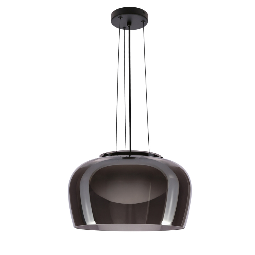 Loftlampe med wireophæng INSIEME 1xGX53/10W/230V Ø 38 cm røgfarvet sort