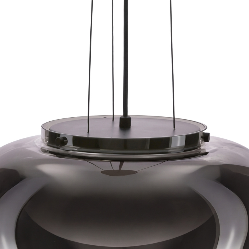 Loftlampe med wireophæng INSIEME 1xGX53/10W/230V Ø 38 cm røgfarvet sort