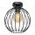 Loftlampe MERCURE 1xE27/15W/230V diam. 24 cm sort