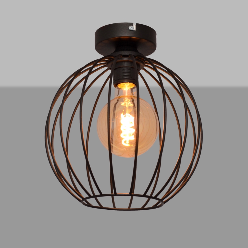 Loftlampe MERCURE 1xE27/15W/230V diam. 24 cm sort