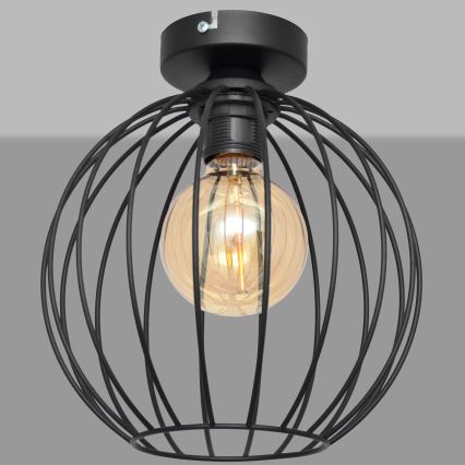 Loftlampe MERCURE 1xE27/15W/230V diam. 24 cm sort