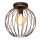 Loftlampe MERCURE 1xE27/15W/230V diam. 30 cm sort