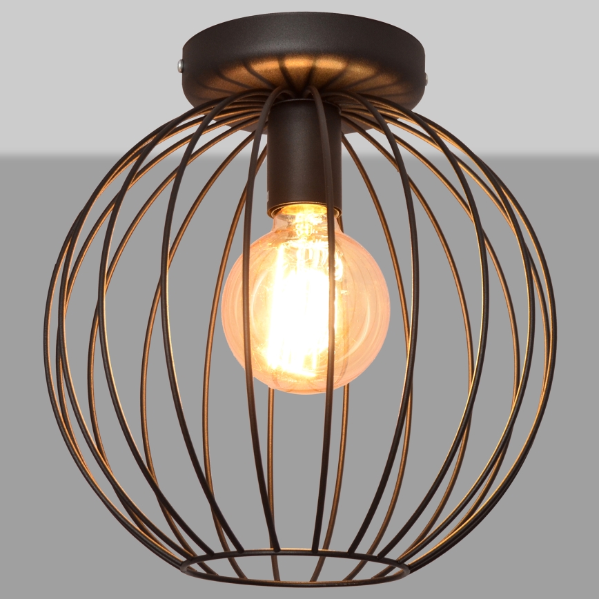 Loftlampe MERCURE 1xE27/15W/230V diam. 30 cm sort