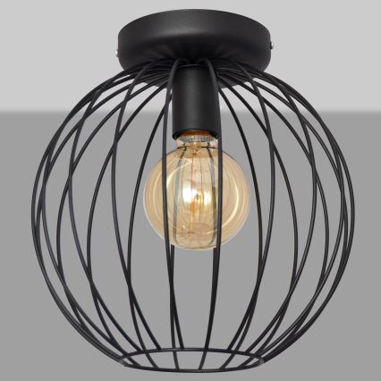 Loftlampe MERCURE 1xE27/15W/230V diam. 30 cm sort