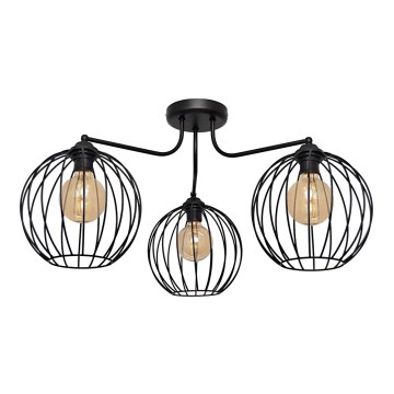 Loftlampe MERCURE 3xE27/15W/230V sort