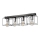 Loftlampe MIKA 4xE27/60W/230V 61 cm sort/skinnende krom
