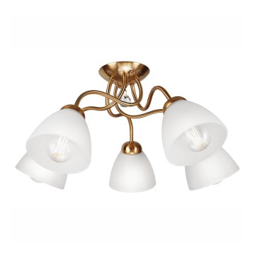 Loftlampe MIRANDA 1xE27/60W/230V guldfarvet