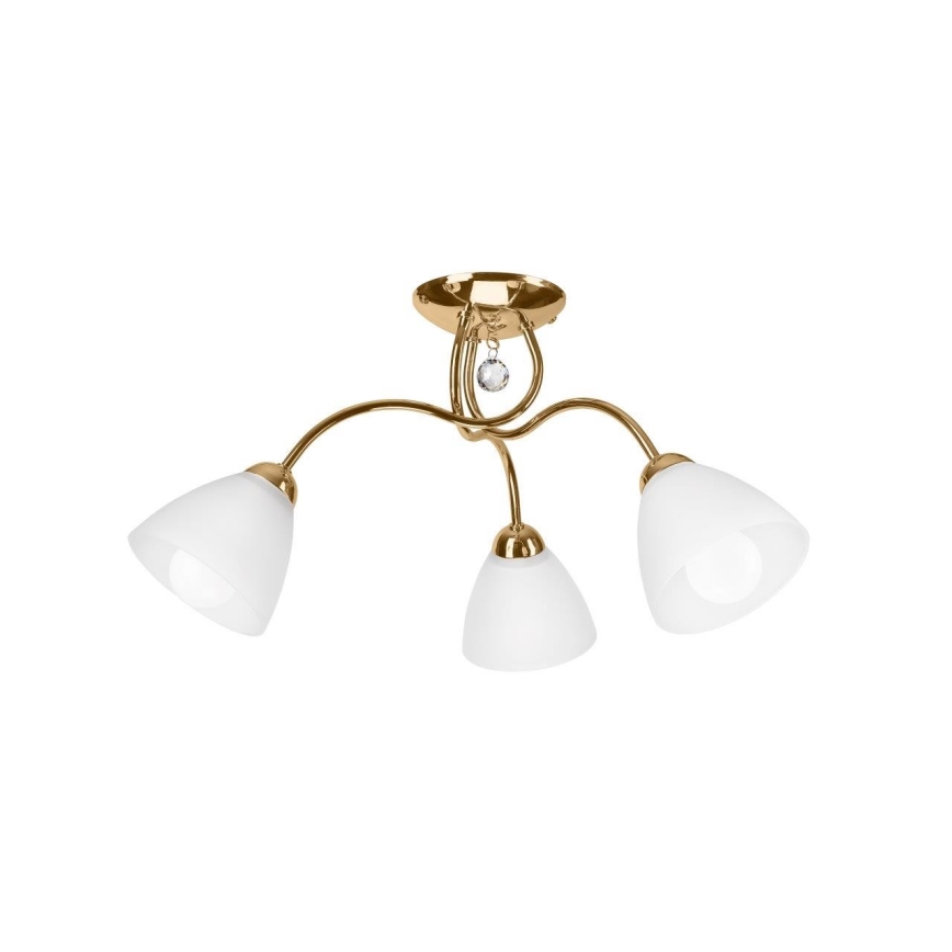 Loftlampe MIRANDA 3xE27/60W/230V guldfarvet