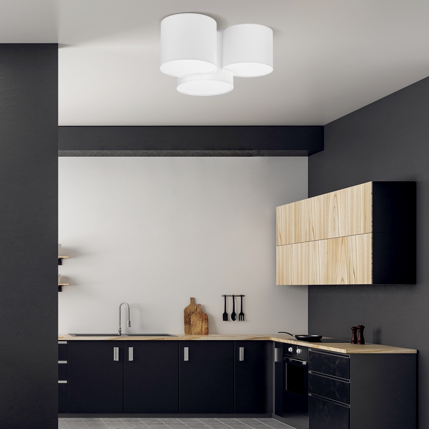 Loftlampe MONA 3xE27/15W/230V hvid