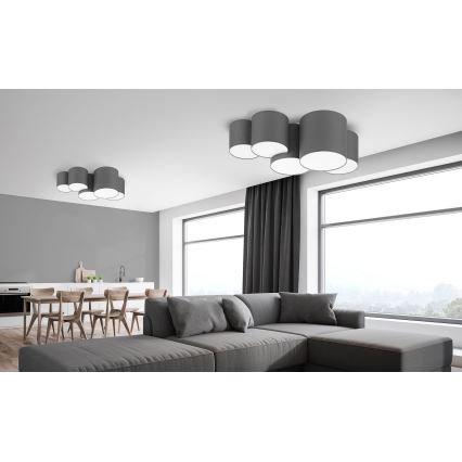 Loftlampe MONA 5xE27/15W/230V grå