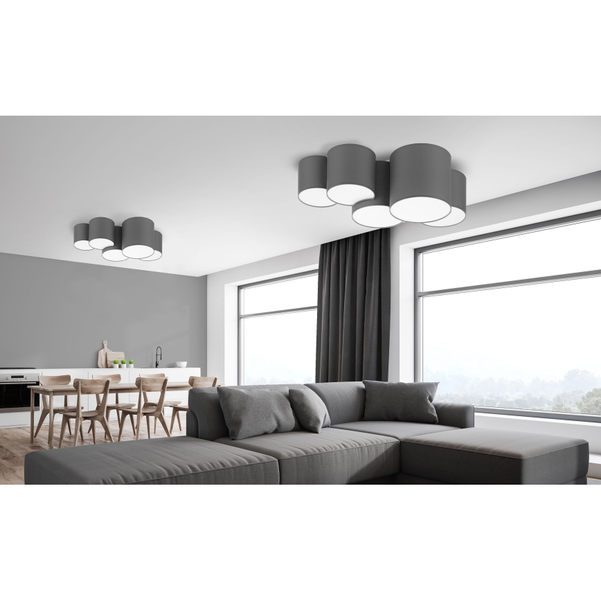 Loftlampe MONA 5xE27/15W/230V grå