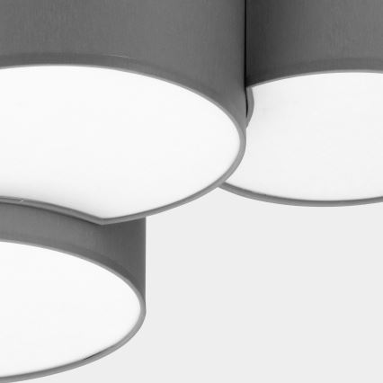 Loftlampe MONA 5xE27/15W/230V grå