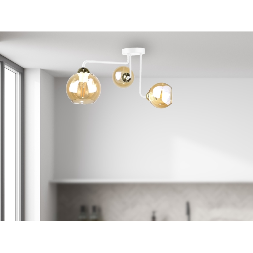 Loftlampe MONDE WHITE 3xE27/60W/230V