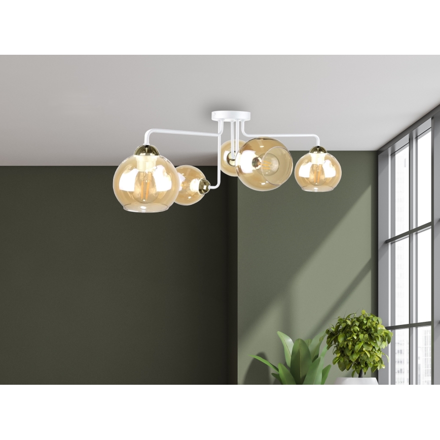 Loftlampe MONDE WHITE 5xE27/60W/230V