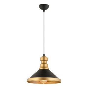 Loftlampe MONZA 1xE27/40W/230V, 30 cm sort/guld