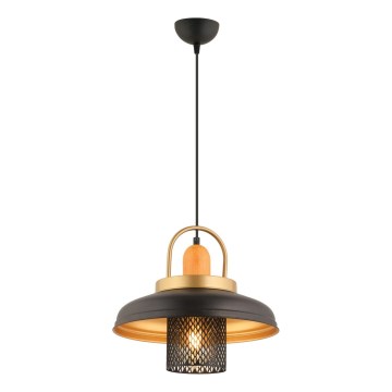 Loftlampe MONZA 1xE27/40W/230V med en diameter på 32 cm sort/guld