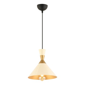 Loftlampe MONZA 1xE27/40W/230V Ø 25 cm crème/guld