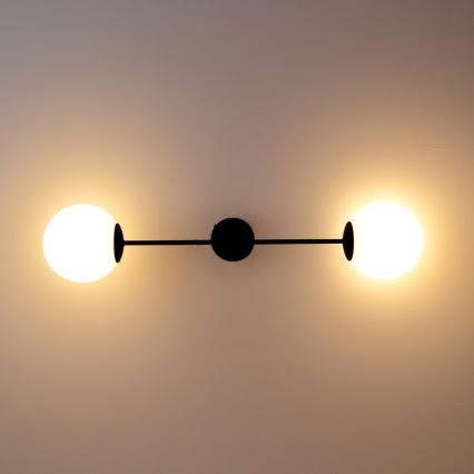 Loftlampe MOON 2xE27/15W/230V sort