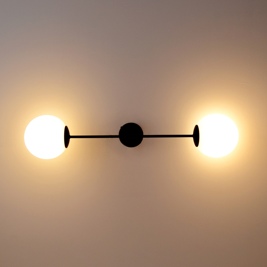 Loftlampe MOON 2xE27/15W/230V sort