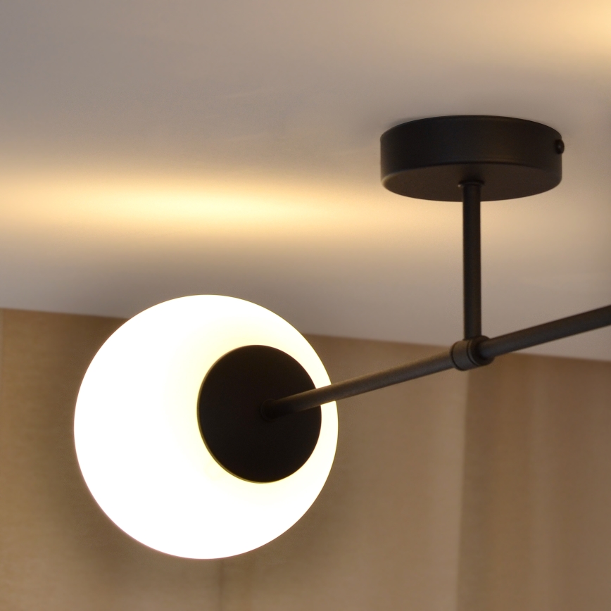 Loftlampe MOON 2xE27/15W/230V sort