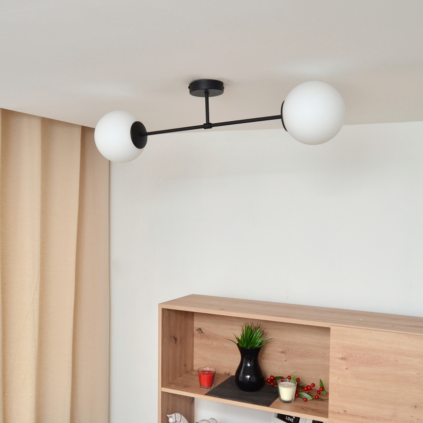 Loftlampe MOON 2xE27/15W/230V sort