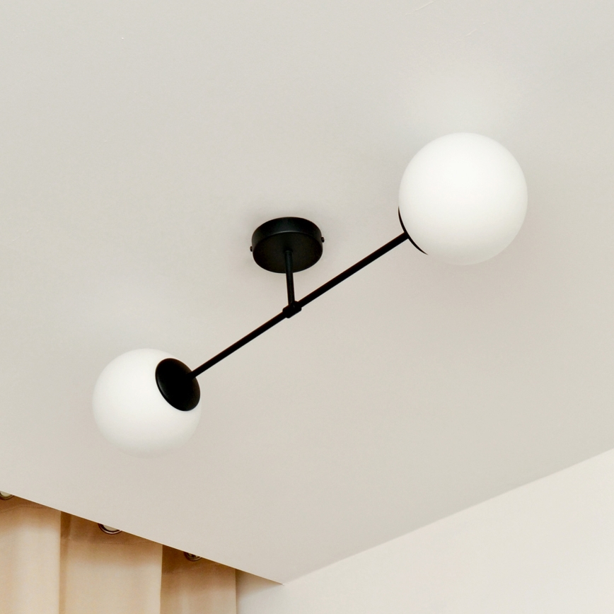 Loftlampe MOON 2xE27/15W/230V sort