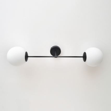 Loftlampe MOON 2xE27/15W/230V sort