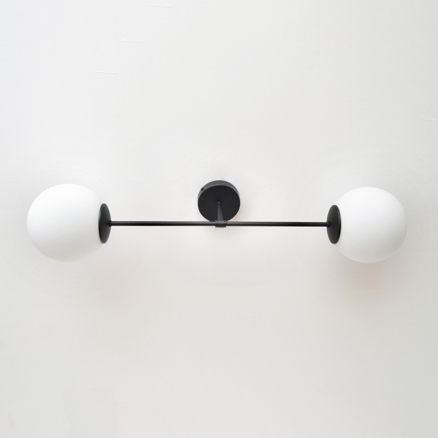Loftlampe MOON 2xE27/15W/230V sort