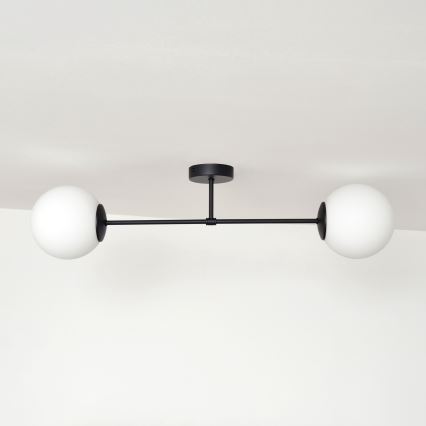 Loftlampe MOON 2xE27/15W/230V sort