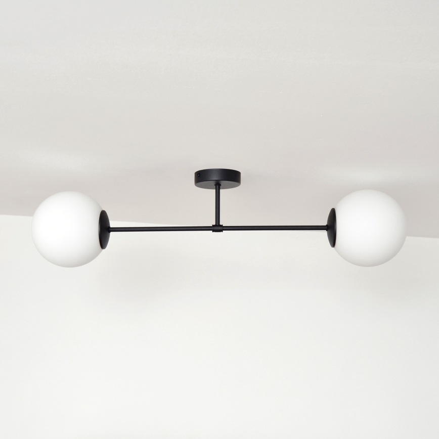 Loftlampe MOON 2xE27/15W/230V sort